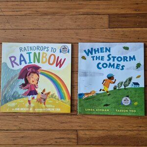 2 Dolly Parton Imagination Library Books--Rainbows and Storms